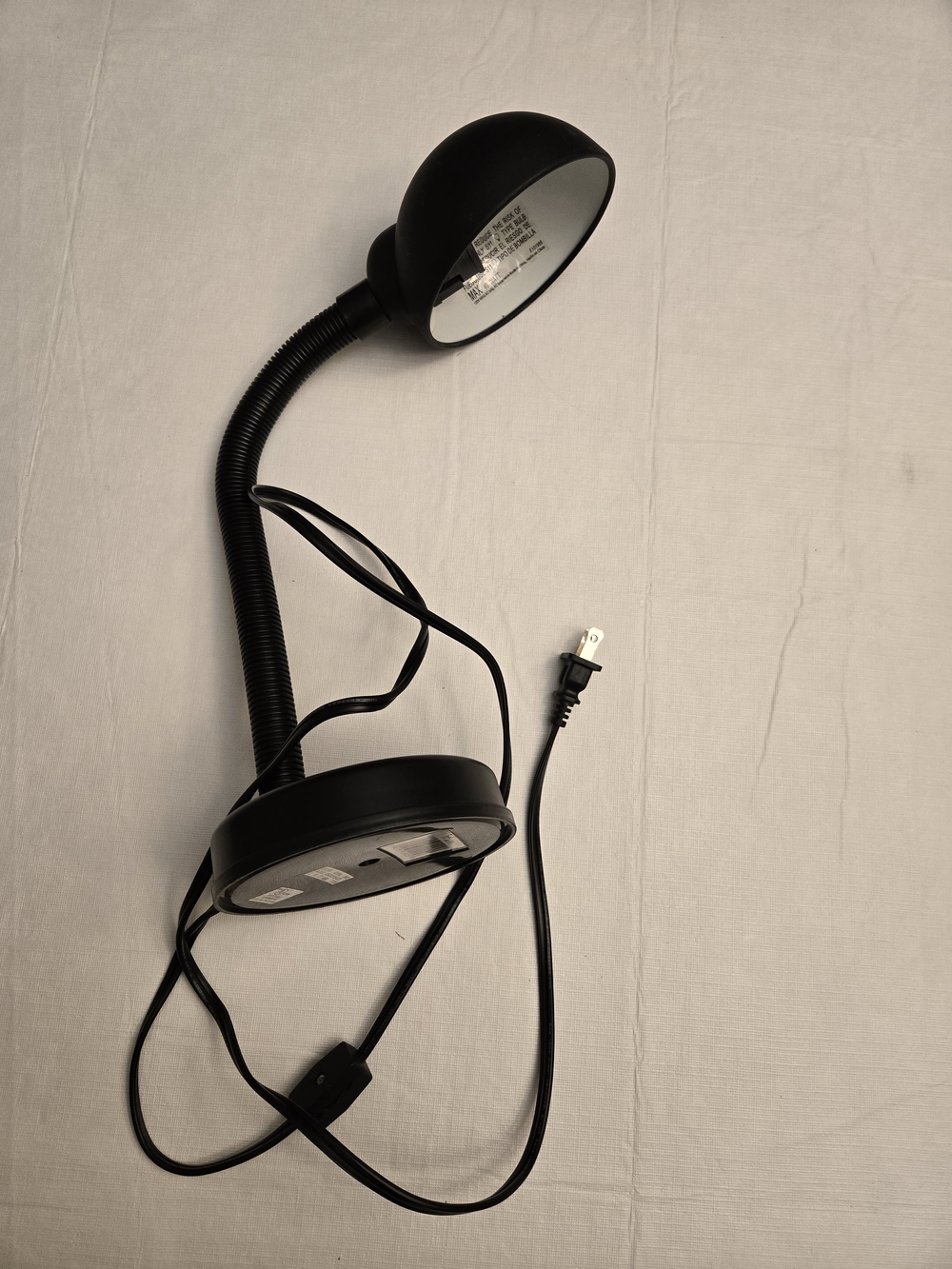 Black Flexible Gooseneck Desk Lamp - Unbranded